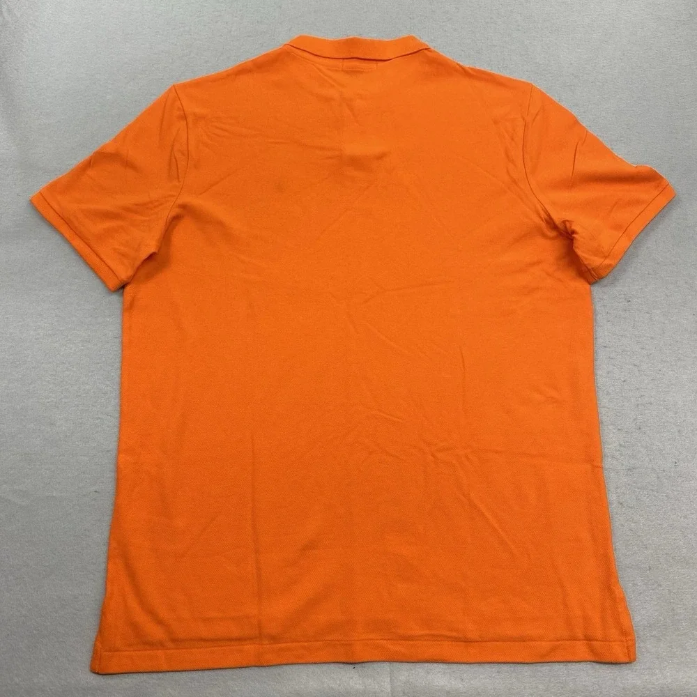 Polo Ralph Lauren Polo Shirt Mens Large Orange Classic Fit Short Sleeve Pony